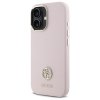 Guess GUHCP16SM4DGPP iPhone 16 6.1      jasnoróżowy/pink hardcase Silicone Logo Strass 4G